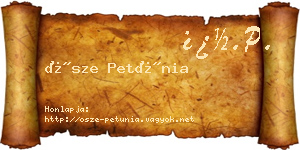 Ősze Petúnia névjegykártya